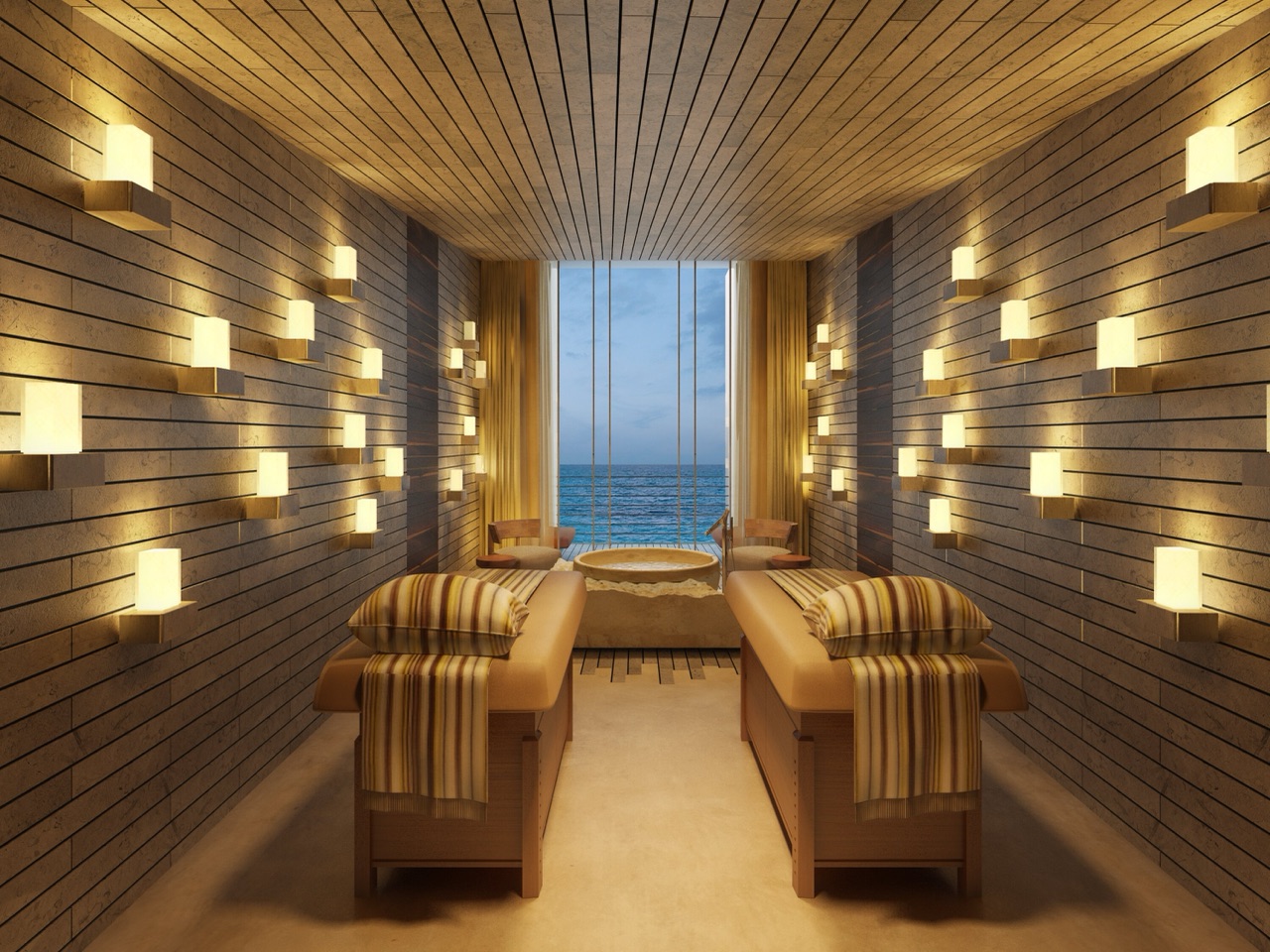 Serene spa and wellness space at La Casa de la Playa by Xcaret